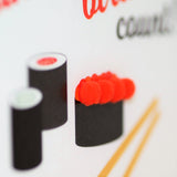 Birthday Card, Maki This Birthday Count, Sushi Embellished with colourful pompoms