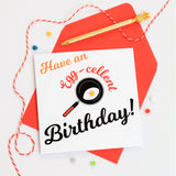 Birthday Card, Have an Egg-cellent Day, Embellished with colourful pompoms