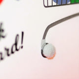 Congratulations and Good Luck Card, Off to Uni, Embellished with pompoms