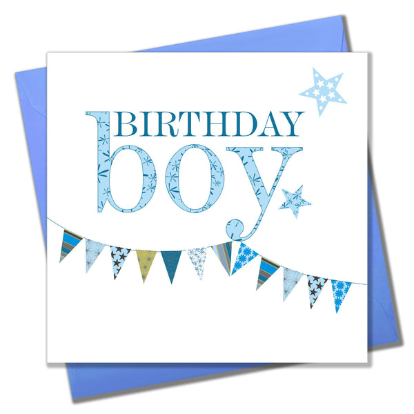 Birthday Card, Blue Flags, Birthday Boy