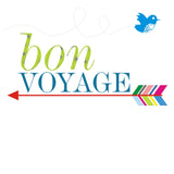 Good Luck Leaving Card, Arrow and Bird, Bon Voyage