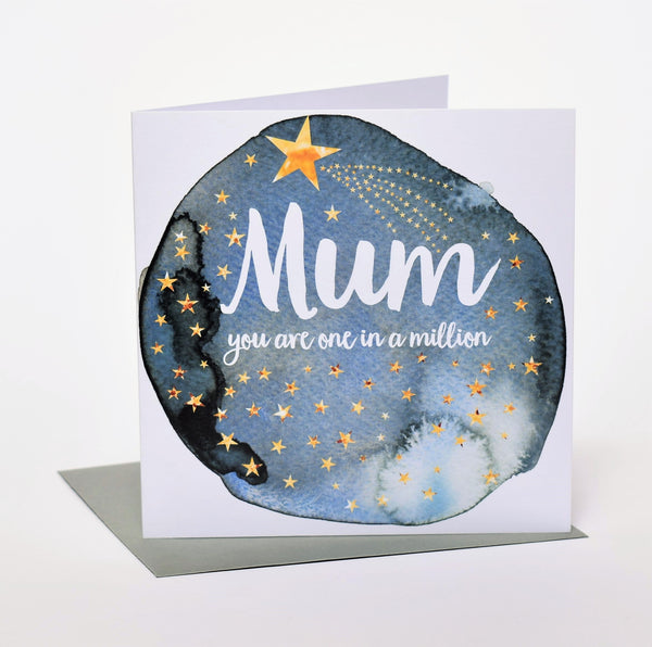 Mother's Day Card, Star, Mum you're 1 in a million