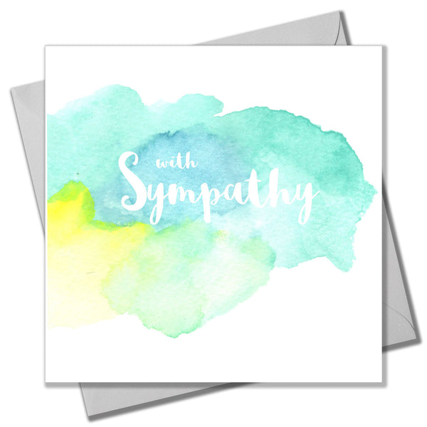 Sympathy, Sorry, Thinking of you Card, Watercolour, With Sympathy