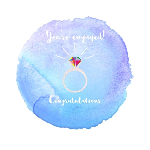 Wedding Card, Diamond Ring, You're Engaged, Congratulations