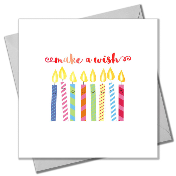 Birthday Card, Candles, Make a Wish