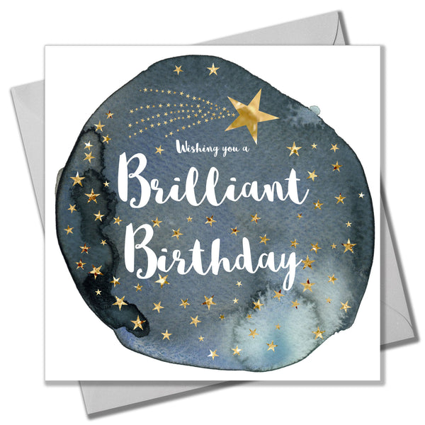 Birthday Card, Shooting Star, Wishing you a Brilliant Birthday