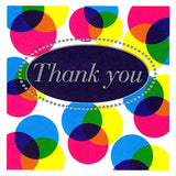 Thank You Card, Colours, Thank You, Embossed and Foiled text