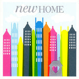 New Home Card, City, New Home, Embossed and Foiled text