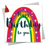 Birthday Card, Rainbow, Embellished with a colourful tassel