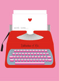 Valentine's Day Card, Typewriter, With Love