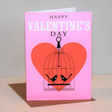 Valentine's Day Card, Love Birds, Happy Valentine's Day