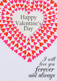Valentine's Day Card, Forever and Always, See through acetate window