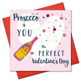 Valentine's Day Card, Fizz, Prosecco, Embellished with colourful pompoms
