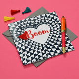 Valentine's Day Card, Heart of Hearts, BOOM, Embellished with a tassel