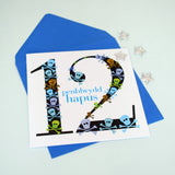 Welsh Birthday Card, Penblwydd Hapus, Age 12 Boy, Embellished with a padded star