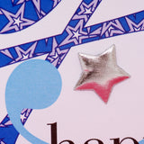 Welsh Birthday Card, Penblwydd Hapus, Age 13 Boy, Embellished with a padded star