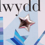 Welsh Birthday Card, Penblwydd Hapus, Age 14 Boy, Embellished with a padded star