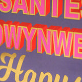 Welsh Dwynwen Valentine's Day Card, text foiled in shiny gold