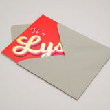 Welsh Dwynwen Day Card, You're Lush, text foiled in shiny gold