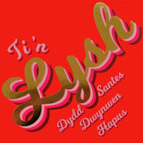 Welsh Dwynwen Day Card, You're Lush, text foiled in shiny gold