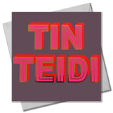 Welsh Dwynwen Day Card, Nice Arse, text foiled in shiny gold