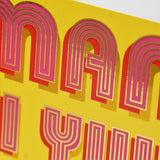 Welsh Mother's Day Card, Mam Ti Yw'r Orau, text foiled in shiny gold