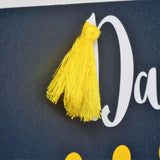 Welsh Father's Day Card, Sul y Tadau Hapus, Dab Dad, Tassel Embellished