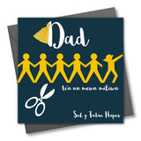 Welsh Father's Day Card, Sul y Tadau Hapus, Dab Dad, Tassel Embellished