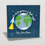 Welsh Father's Day Card, Sul y Tadau Hapus, Best Daddy Rocket Tassel Embellished