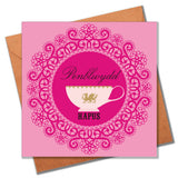 Welsh Birthday Card, Penblwydd Hapus, Tea & Doilies, Happy Birthday