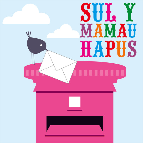 Welsh Mother's Day Card, Sul y Mamau Hapus, Bird & letter