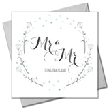 Welsh Wedding Card, Flowers, Mr & Mr
