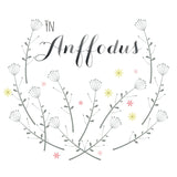 Welsh Wedding Card, Flowers, With Regret