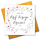 Welsh Wedding Card, Flowers, Will you be my Maid of Honour?