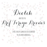 Welsh Wedding Card, Dots, Thank you for being my Maid of Honour