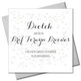 Welsh Wedding Card, Dots, Thank you for being my Maid of Honour