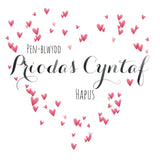 Welsh Wedding Card, Heart, First Wedding Anniversary