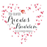 Welsh Wedding Card, Dots, Ruby Wedding Anniversary