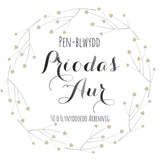 Welsh Wedding Card, Gold Hearts, Golden Wedding Anniversary