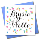 Welsh Get Well Card, Brysia Wella, Get Well Soon card