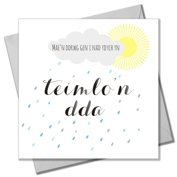 Welsh Get Well Card, Pills, Get Well Soon