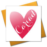 Welsh General Card Card, Heart, Love, Cariad