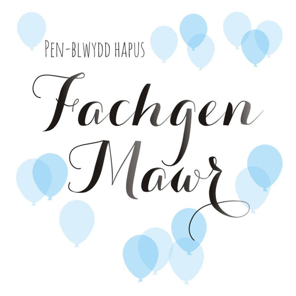 Welsh Birthday Card, Penblwydd Hapus, Flowers, Sorry