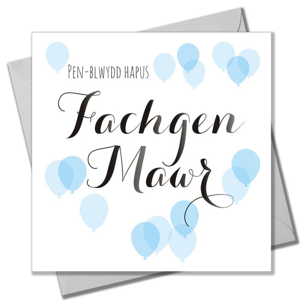 Welsh Birthday Card, Penblwydd Hapus, Flowers, Sorry