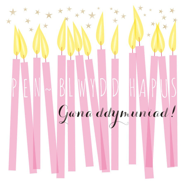 Welsh Birthday Card, Penblwydd Hapus, Beautiful Cake, Happy Birthday To You