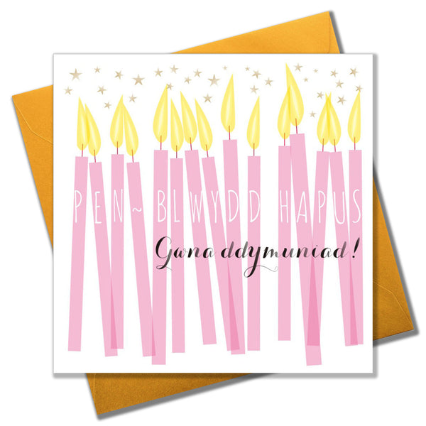 Welsh Birthday Card, Penblwydd Hapus, Beautiful Cake, Happy Birthday To You