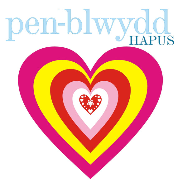 Welsh Birthday Card, Penblwydd Hapus, Big Heart, Happy Birthday