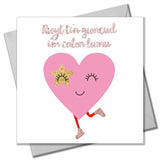 Welsh Valentine's Day Card, Love Heart, You Make My Heart Skip