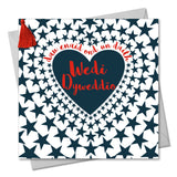 Welsh Engagement Card, Heart in Stars, You're Engaged, Tassel Embellished