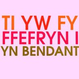 Welsh Valentines Day Card, You're my Favourite, text foiled in shiny gold